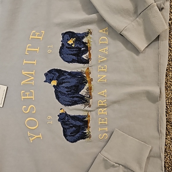 Brandy Melville Cropped Long Sleeve Yosemite Top NWT - Picture 2 of 3